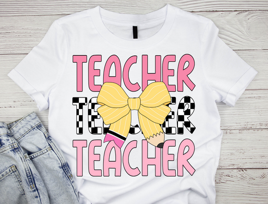 Teacher + Pencil Bow